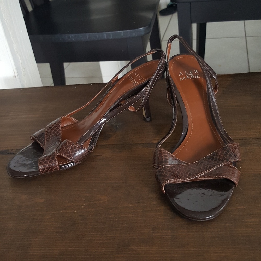 Alex Marie Kitten Snakeskin Heels